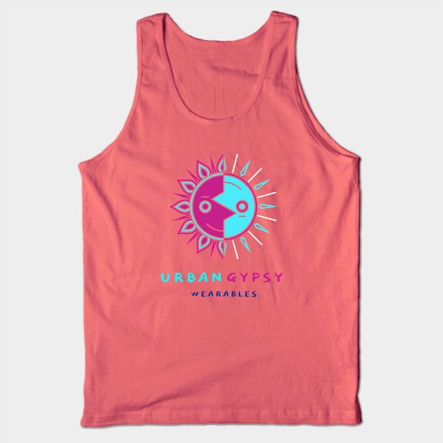 Urban Gypsy Wearables – Half Sun Moon Smiling Tank Top by Urban Gypsy Designs